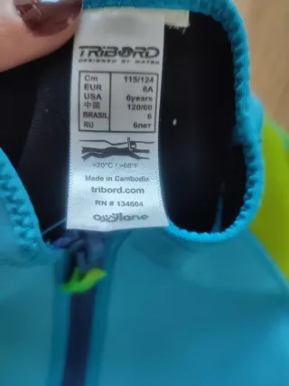 Neopreno niño azul y verde