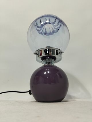 Lampada anni 70 vetro ceramica vintage