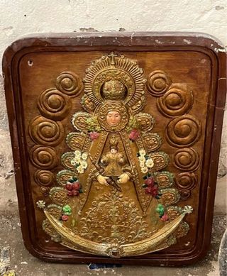 Cuadro Virgen del Rocío escayola