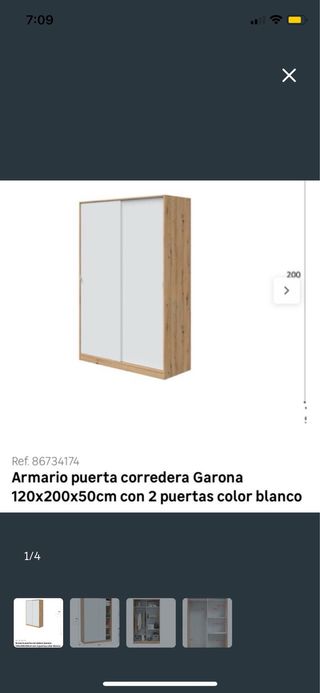 Armario puertas correderas madera