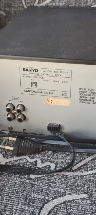 Pletina Cassette Sanyo DW73 Doble Vintage