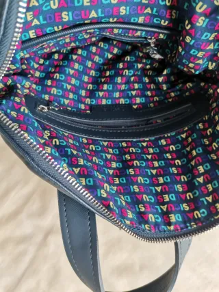 Mochila Desigual Azul con Pañuelo Multicolor