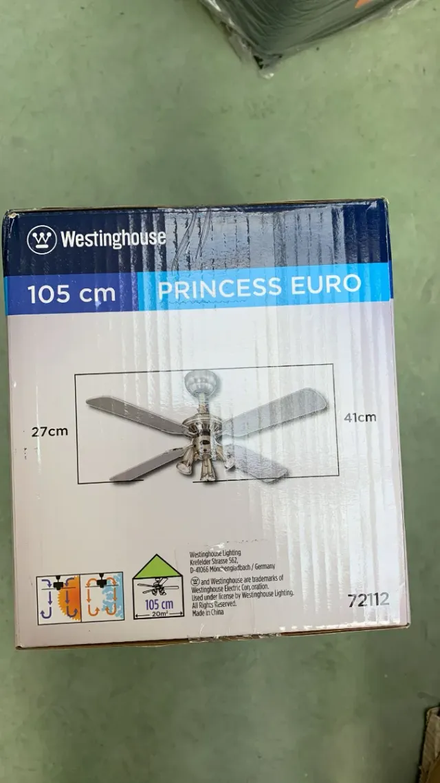 Ventilador de Techo Plata y Blanco