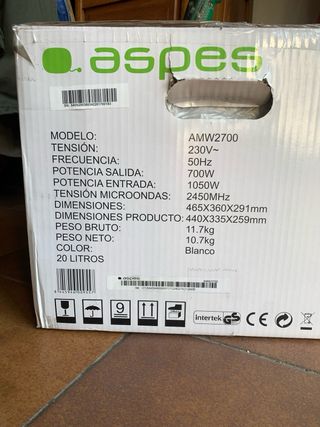 Microondas Aspes Blanco