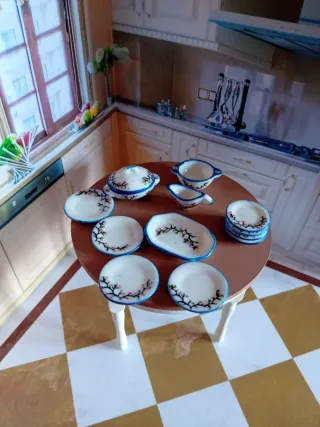 Casa delle Bambole Servizio Tavola Decorato