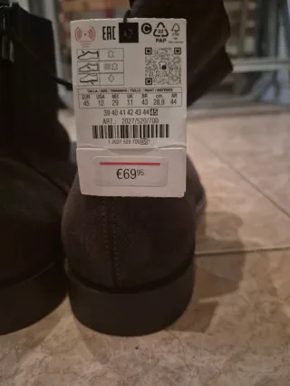 Botín serraje marrón Zara hombre