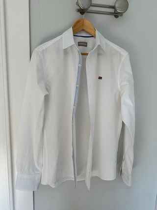 Camisa Napapijri Blanca Hombre