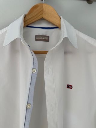 Camisa Napapijri Blanca Hombre