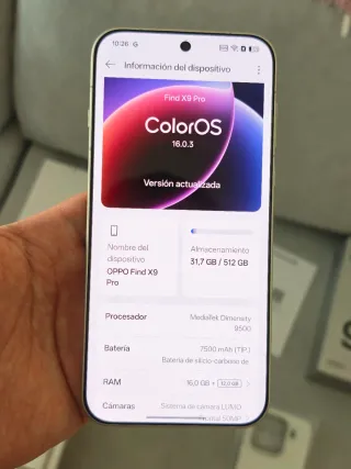 *Global* OPPO Find X9 Pro Blanco 16+512 nuevo