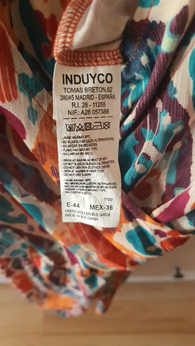 Vestido Tintoretto Manga Larga Estampado