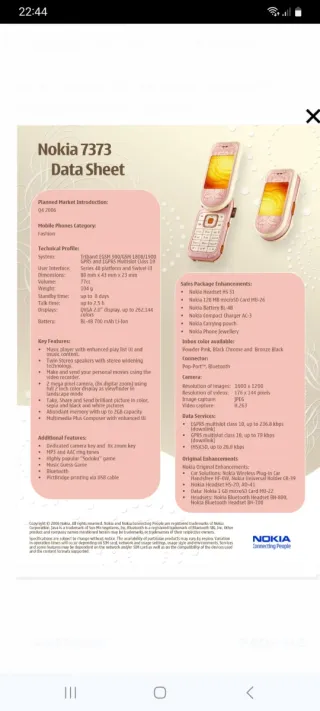 Nokia 7373 L'amour Collection Rosa