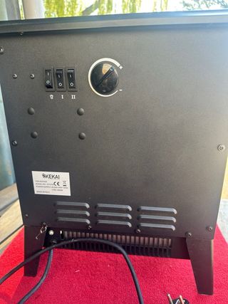 Chimenea eléctrica negra