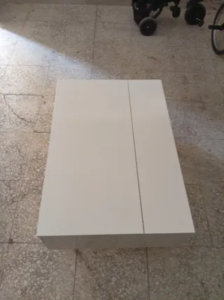 Mesa de centro elevable blanca