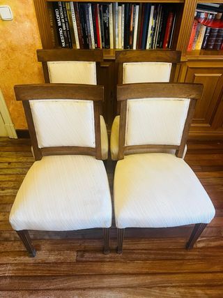 Conjunto 4 Sillas Clásicas Luis XVI
