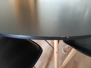 Mesa redonda negra nórdica A PARTIR DEL 1 de MAYO