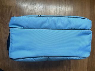 Bolso para carrito de bebé azul con flores