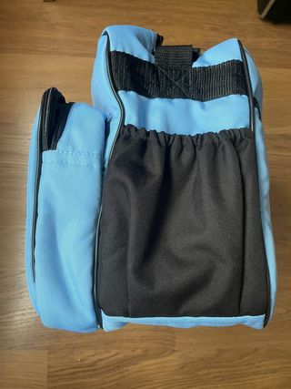 Bolso para carrito de bebé azul con flores