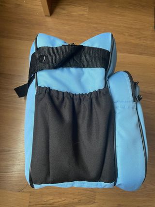 Bolso para carrito de bebé azul con flores