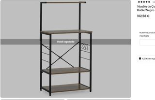 Mueble auxiliar Roble/Negro