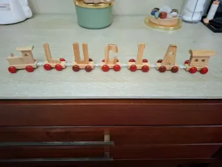 Letrero tren madera LUCIA
