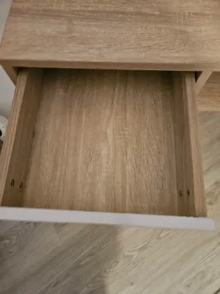 Escritorio largo madera y metal