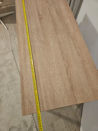 Escritorio largo madera y metal