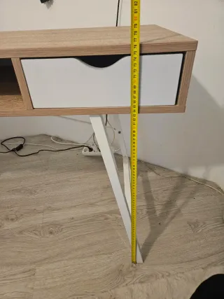 Escritorio largo madera y metal