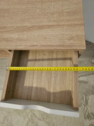 Escritorio largo madera y metal