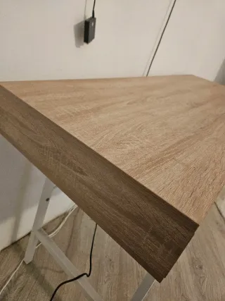 Escritorio largo madera y metal