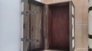 2 Bauli in Legno e Cuoio