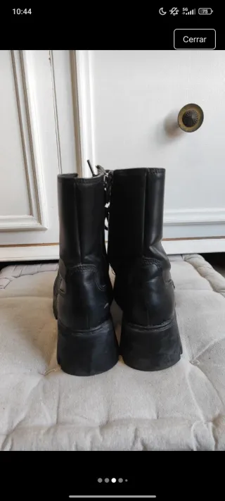 Botas militares negras plataforma