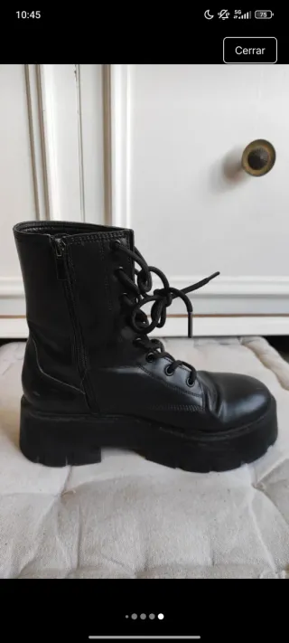 Botas militares negras plataforma