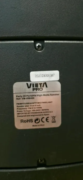 Altavoz Bluetooth Vista Pro con Micrófonos