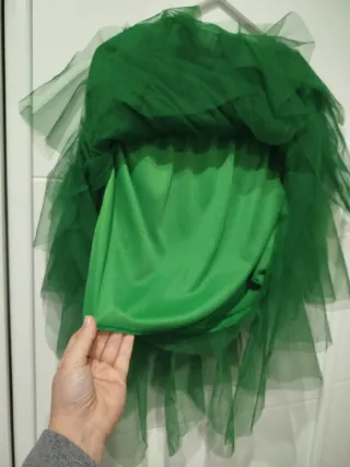 Falda de tul verde