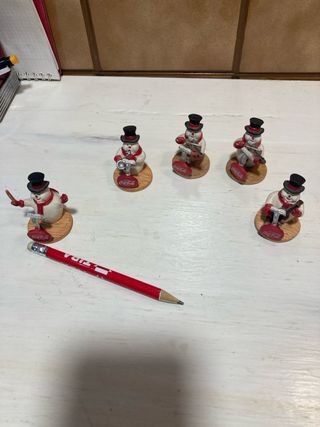 Set di figurine di pupazzi di neve Coca Cola per Natale
