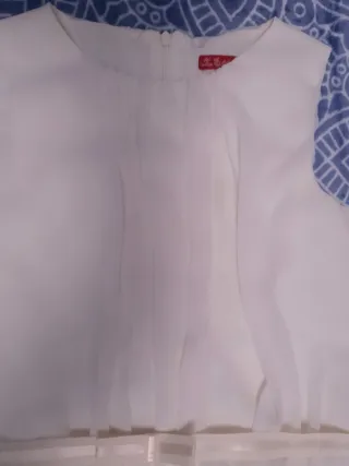 Vestido blanco niña encaje.