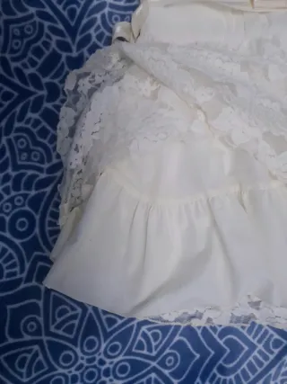 Vestido blanco niña encaje.