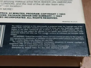 Michael Jackson's Thriller VHS Beta Hi-Fi