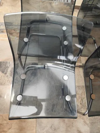 Conjunto 4 Sillas Tobías Ikea Transparentes