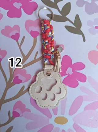 Llavero Pata Perro Azul con Colgante