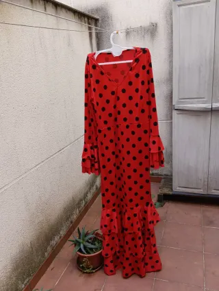 Vestido Flamenco Rojo Lunares