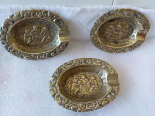 3 Ceniceros Bronce Pequeños