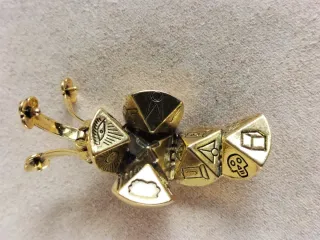 Bola Masónica Sólida Latón Vintage