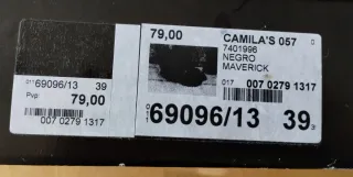 Zapatos de tacón Camila's negros talla 38/39