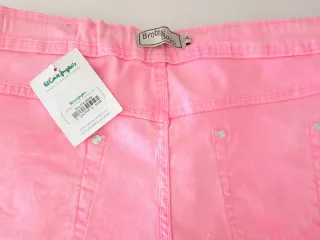 Pantalón Vaquero Rosa Flúor Brotas