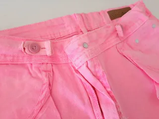 Pantalón Vaquero Rosa Flúor Brotas