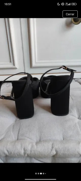 Sandalias de tacón negras Stradivarius