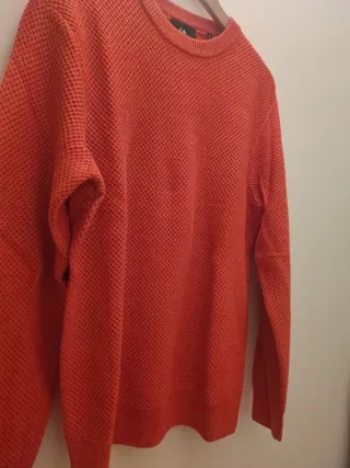 Jersey C&A naranja tejido waffle