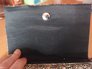 Bolso de fiesta plateado y negro