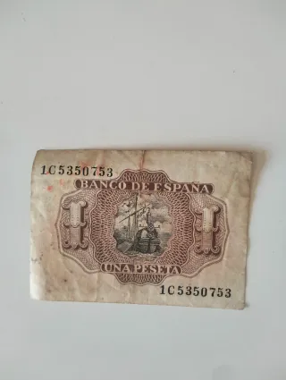 Billete 1 Peseta Banco de España 1953